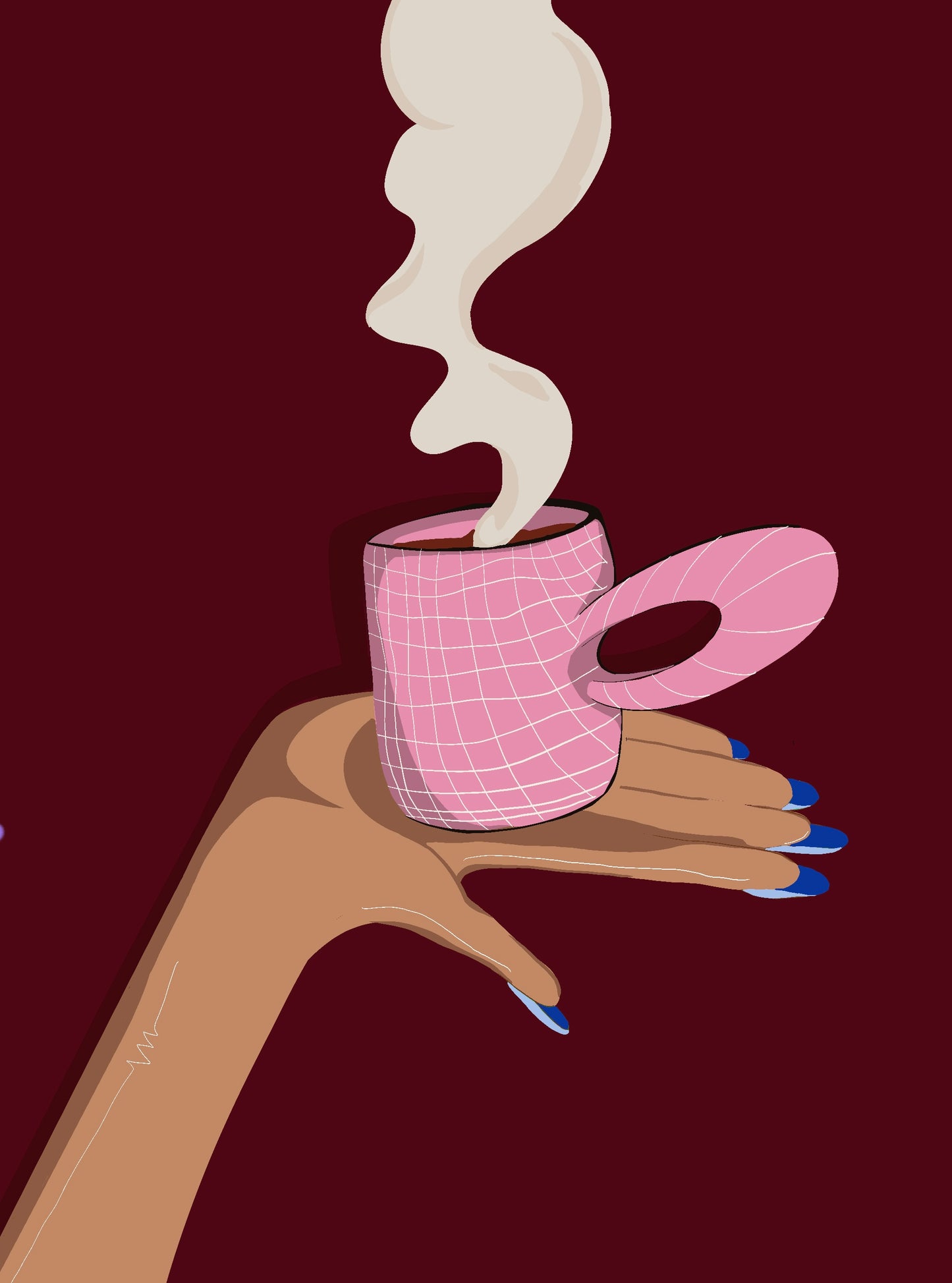 Steamy Coffee Print